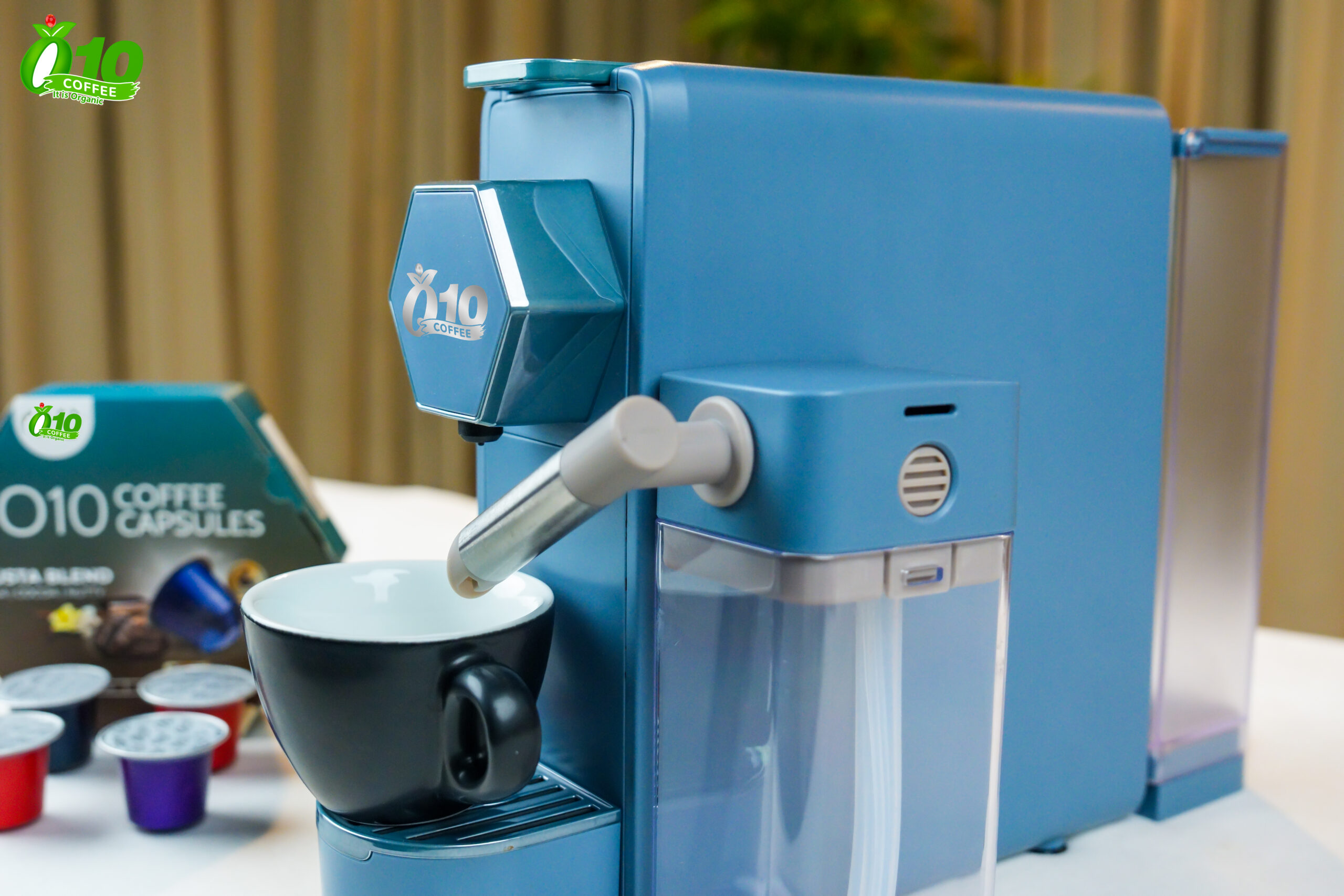O10 Opresso Nespresso Compatible Capsule Coffee Machine with Milk Frother